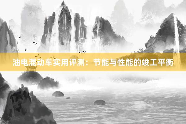 油电混动车实用评测：节能与性能的竣工平衡